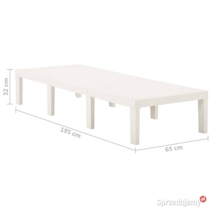 Leżak plastikowy biały WM315826 Leżaki i leżanki