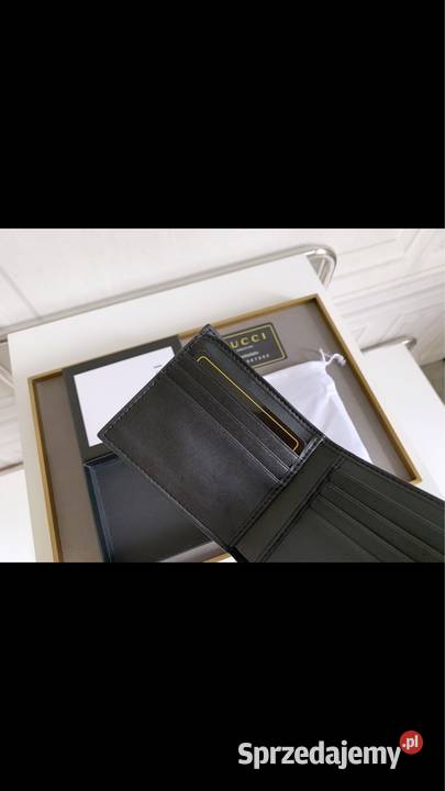 Portfel gucci z wężem pudełko płótno Dla mężczyzn