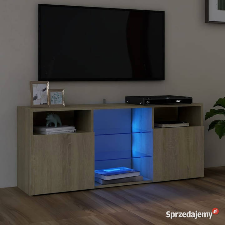 Szafka TV z oświetleniem LED dąb sonoma Warszawa
