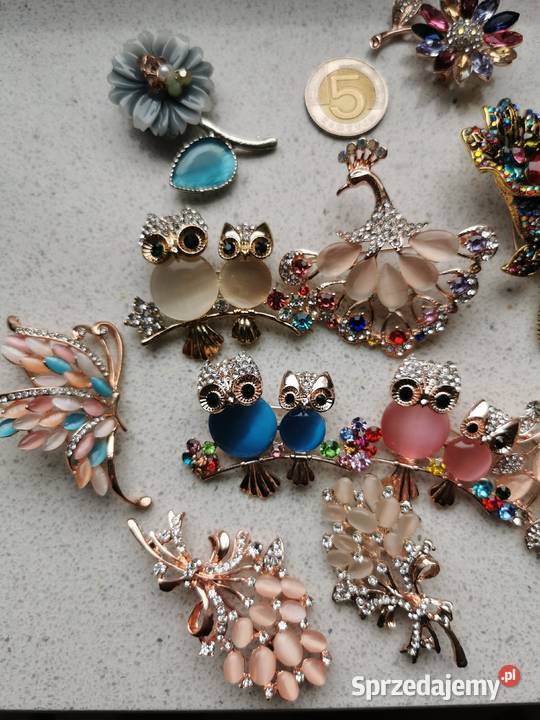 Broszki damskie ozdobne różne wzory Kraków