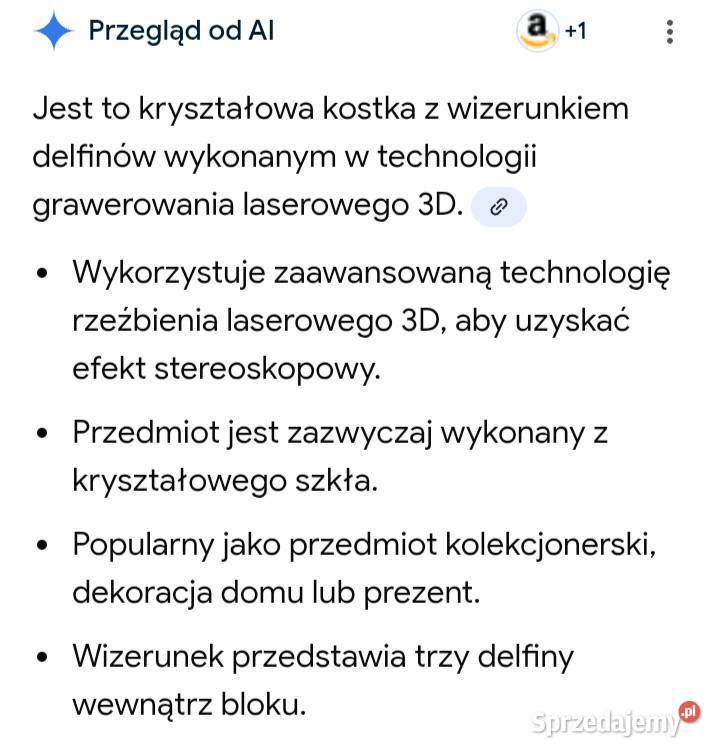 Kryształowa kostka z lat PRL Warszawa