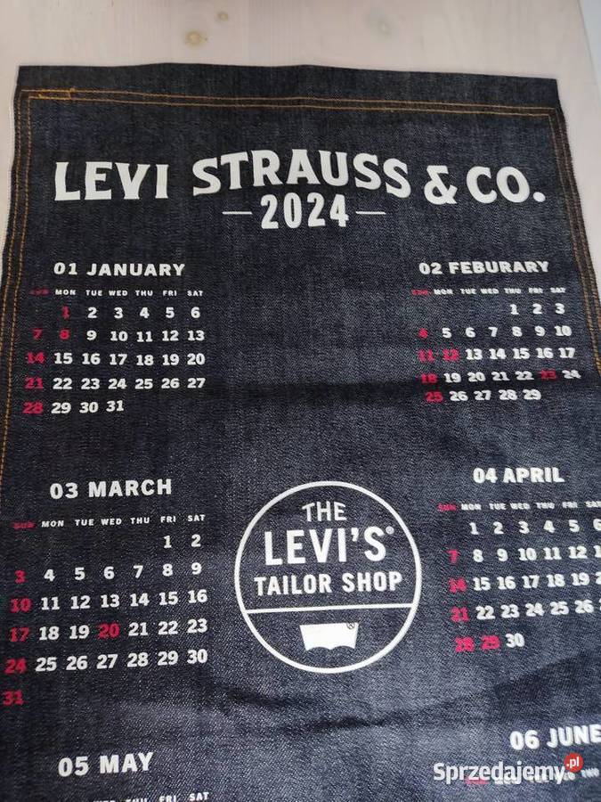 Kalendarz baner denim jeans Levi Strauss 2024 Głuchołazy