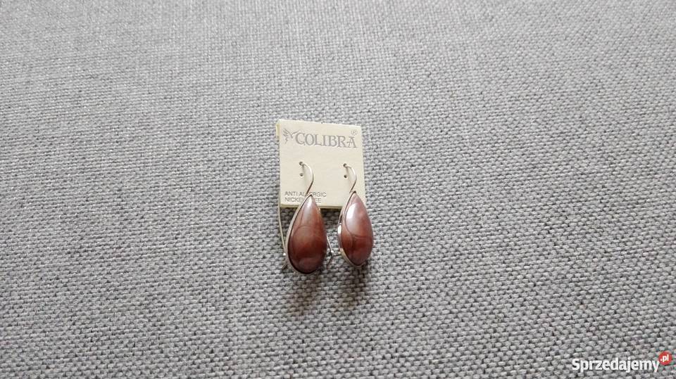 KOLCZYKI Z BRĄZOWĄ MASĄ PERŁOWĄ