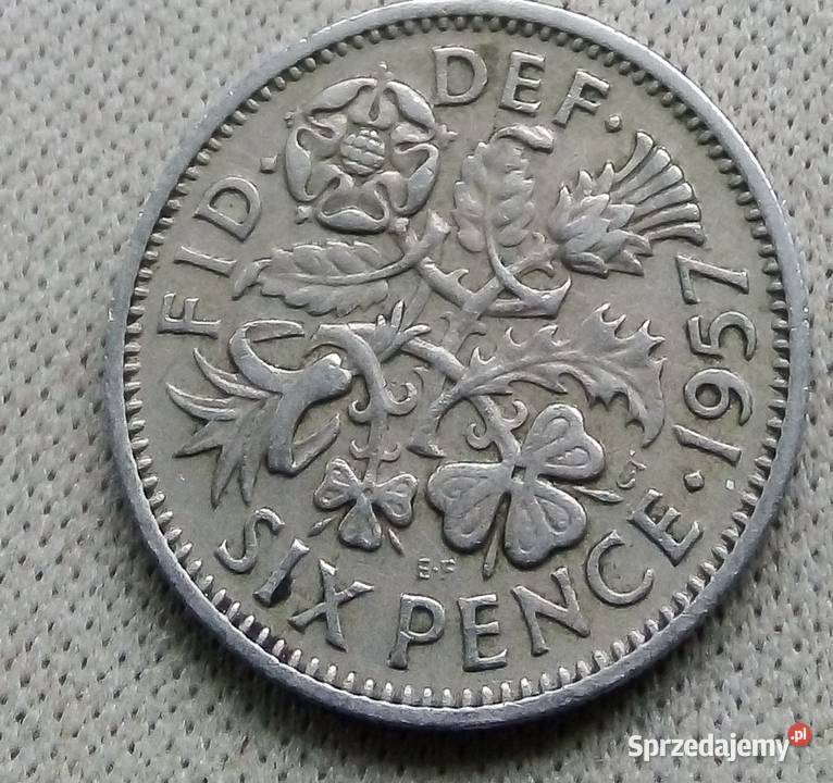 WIELKA BRYTANIASIX PENCE1957 r mazowieckie sprzedam