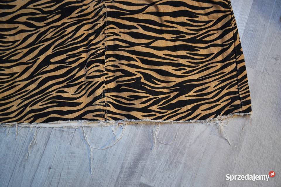 Spódniczka Denim Co S sexy tygrys zebra brąz Toruń