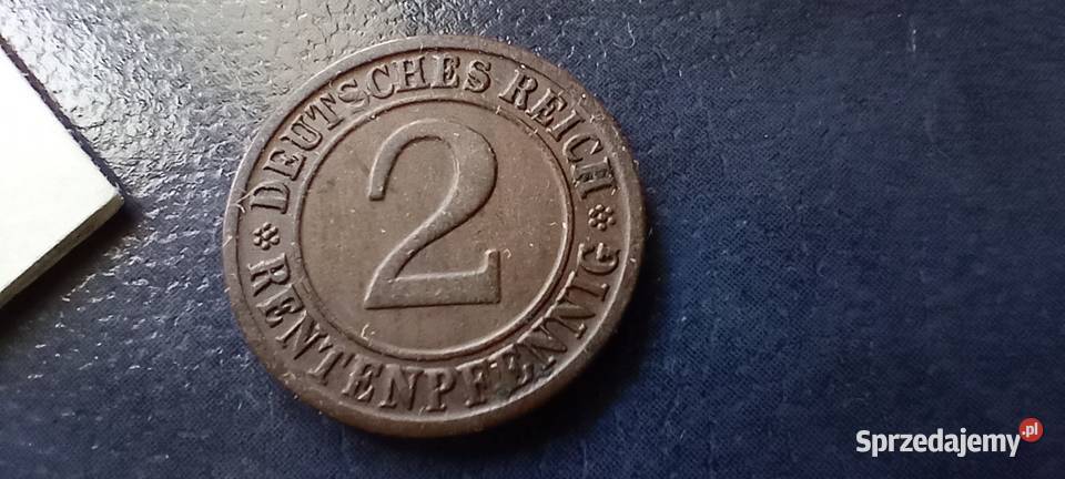 Stare monety 2 rentenpfennig 1924 D Niemcy Lesko sprzedam