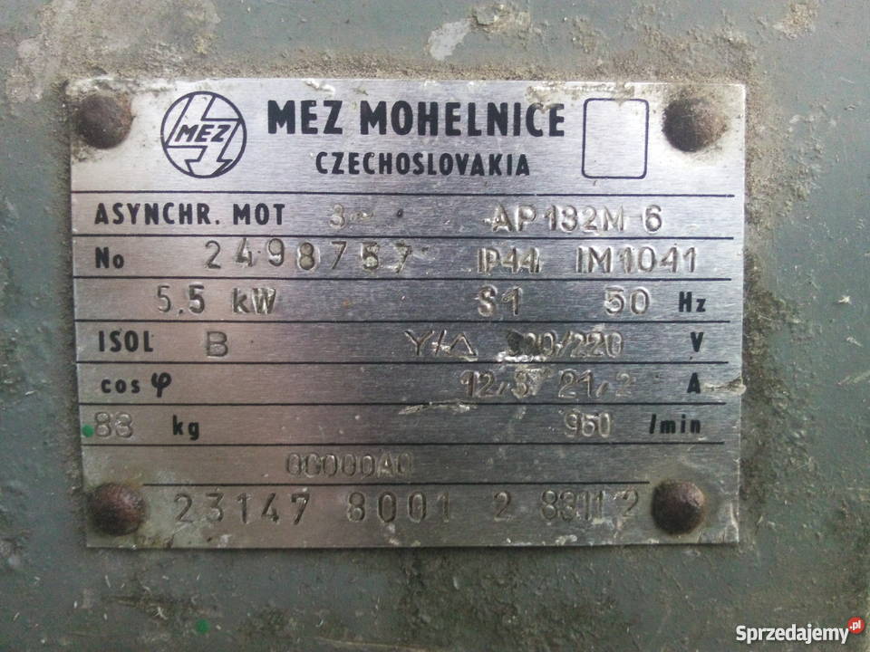 Silnik elektryczny wolnoobrotowy 55 KW łódzkie Piotrków Trybunalski