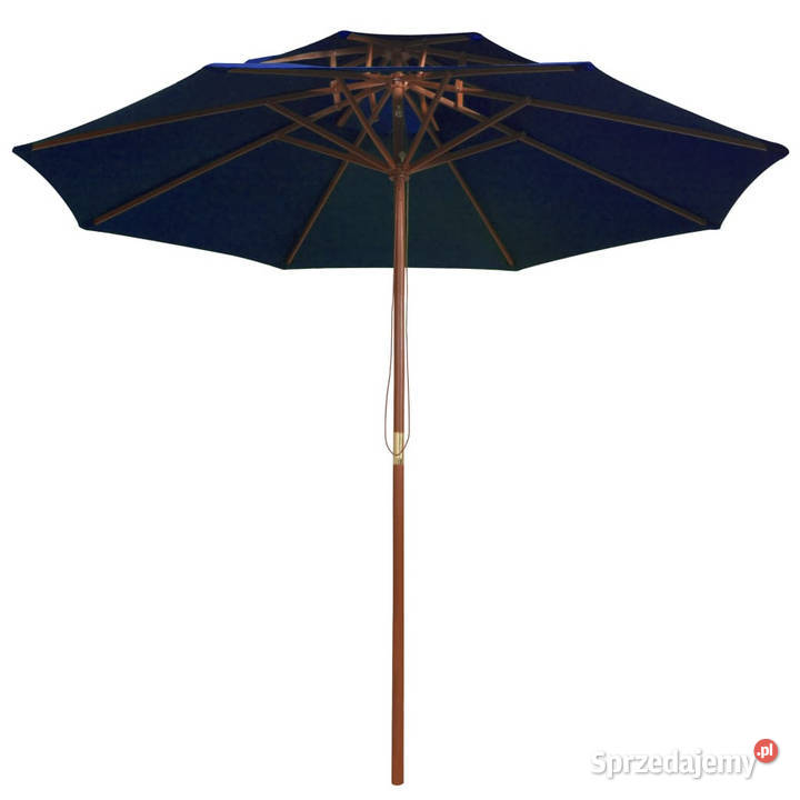 Parasol ogrodowy z dwupoziomową czaszą niebieski mazowieckie Warszawa