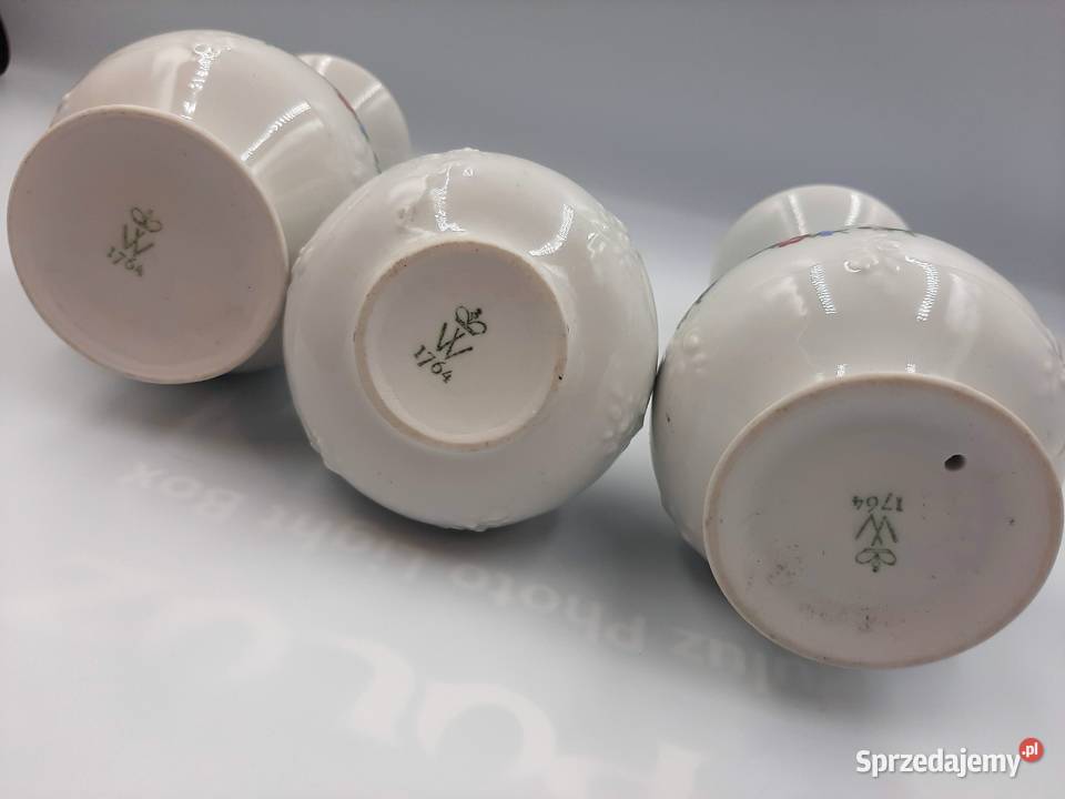 Komplet porcelany wazony i świecznik sygnowane Inowrocław