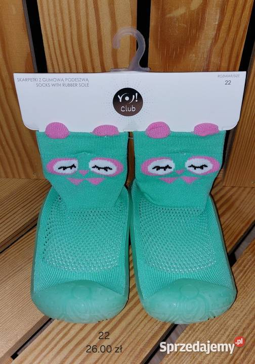 Skarpetki z gumową podeszwą rozmiar 22 Wadowice