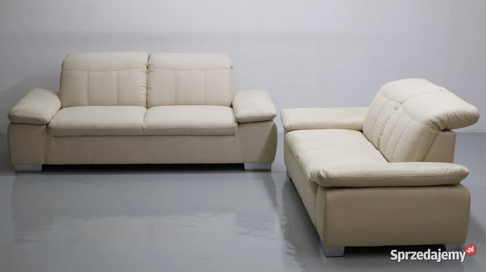 TAS nowy komplet 3 2 kanapy ZESTAW sofa jasna Dom i Ogród Poznań