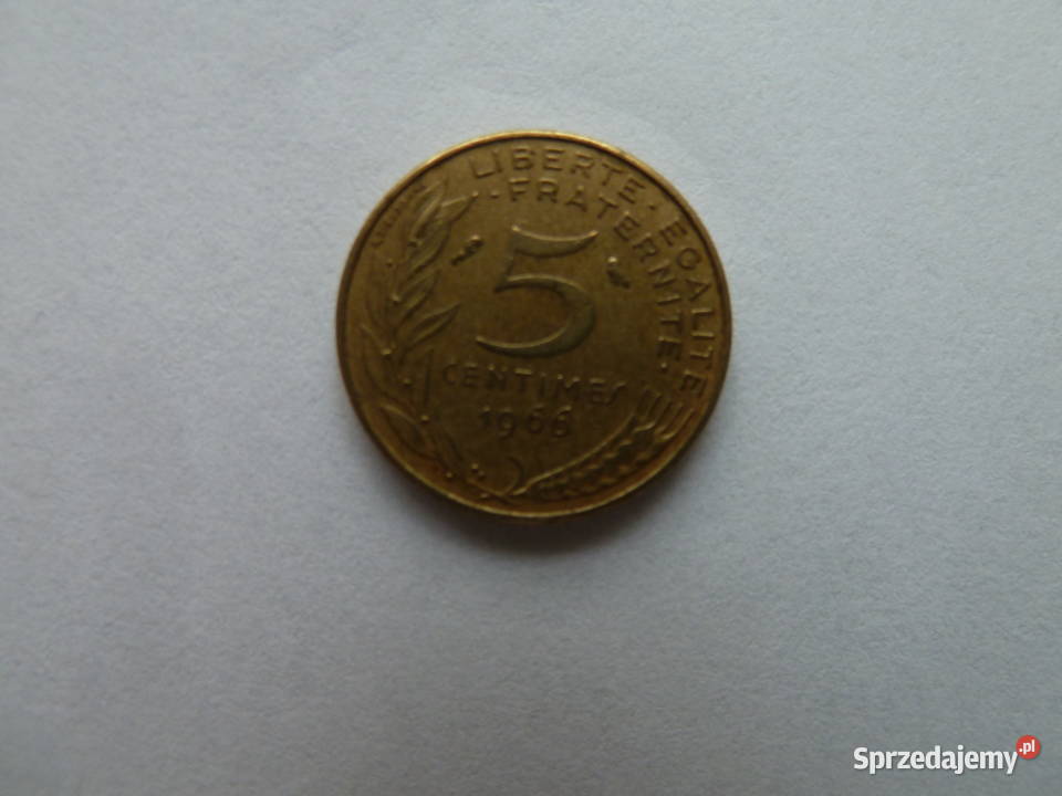 4 monety francuskie centimes z lat 19631998 Warszawa sprzedam