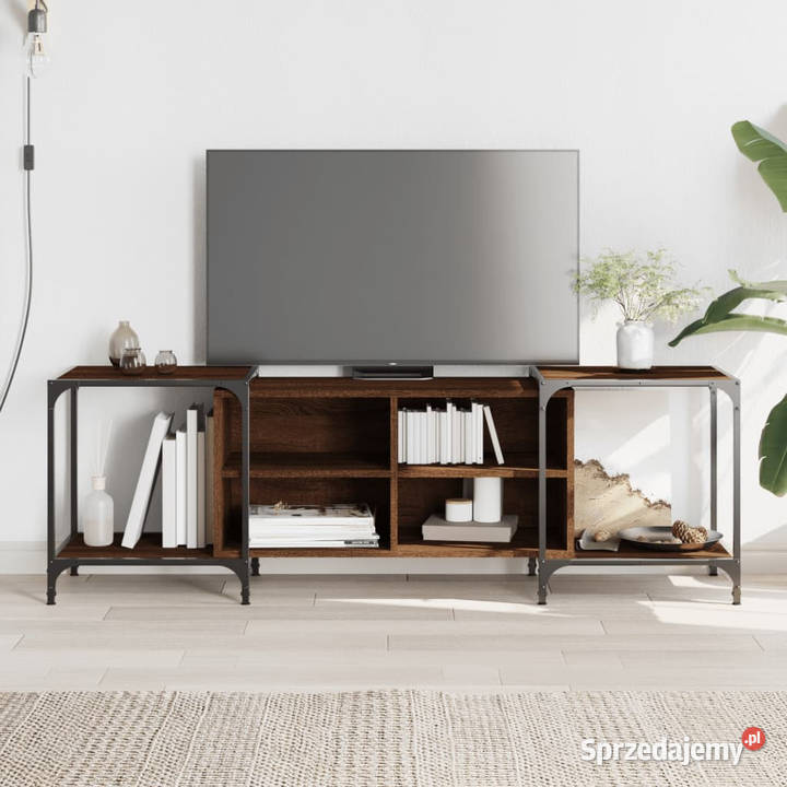 Szafka pod telewizor brązowy dąb 153x37x50 Meble Warszawa