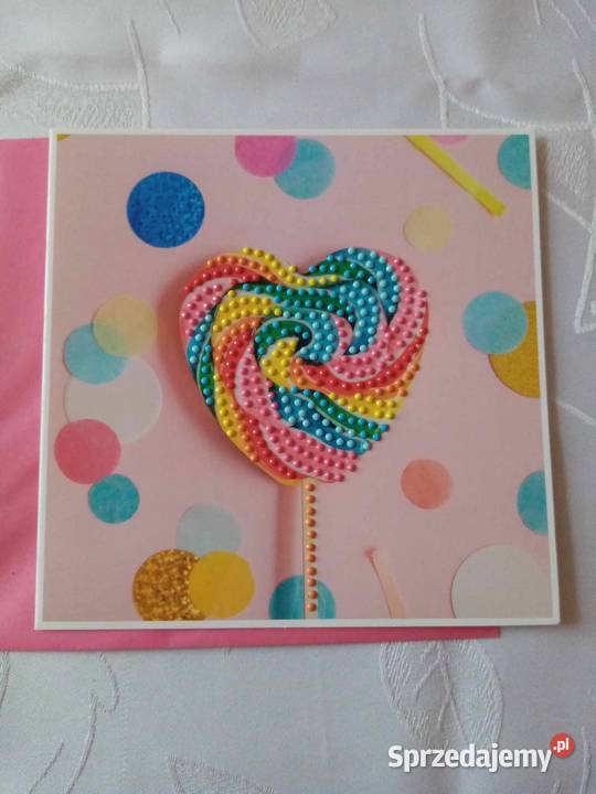 Kartki okolicznościowe haft diamentowy wielokolorowy Jarocin