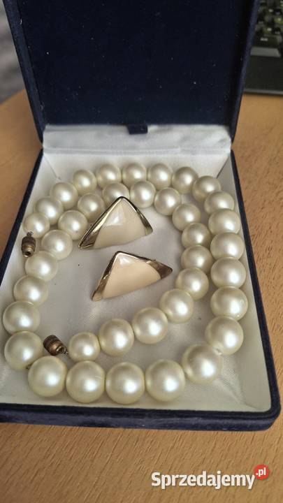 Zestaw klasyczne wykwintne perłowe korale z Lublin