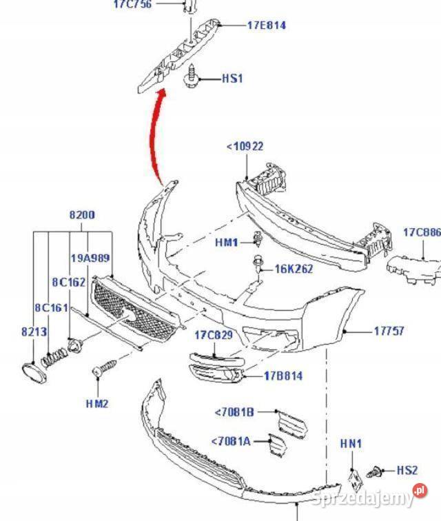LISTWA ZDERZAKA LEWA FORD FOCUS 0408 C 0307