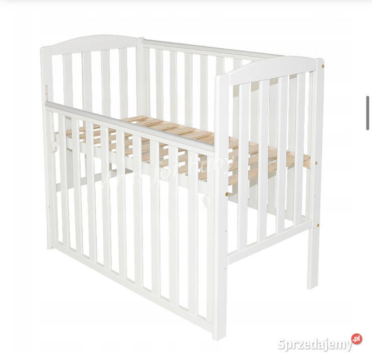 Nowe łóżeczko białe z opuszcz bokiem Tobiasz
