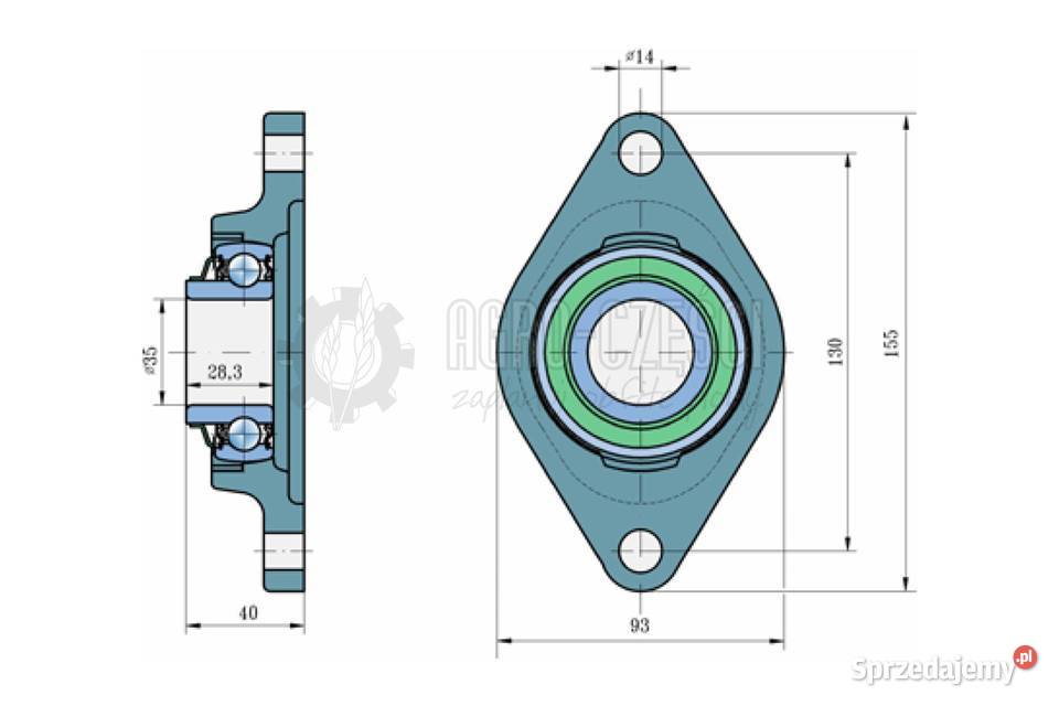 LEMKEN ŁOŻYSKO Z OBUDOWĄ 3199352 35mm FKL Oława