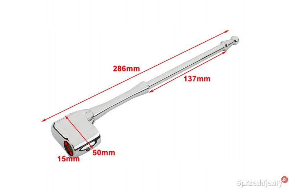 Maszt motocyklowy na flagę chromowany Goldwing Sosnowiec