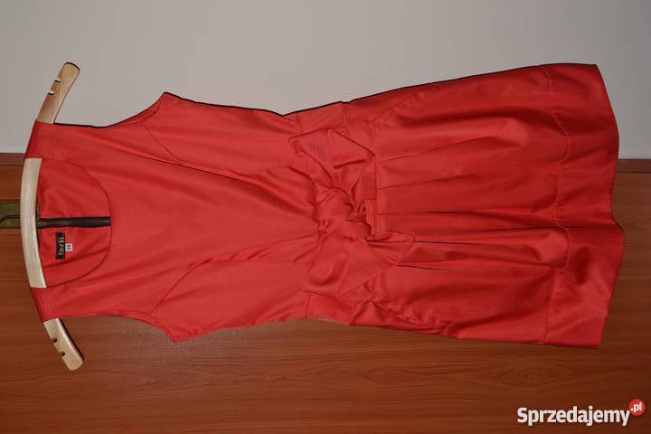 Czerwona sukienka koktajlowa na wesele, rozmiar 34 Kraków 