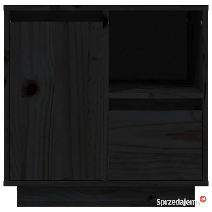 Szafka nocna czarna 50x34x50 lite drewno sosnowe mazowieckie Warszawa