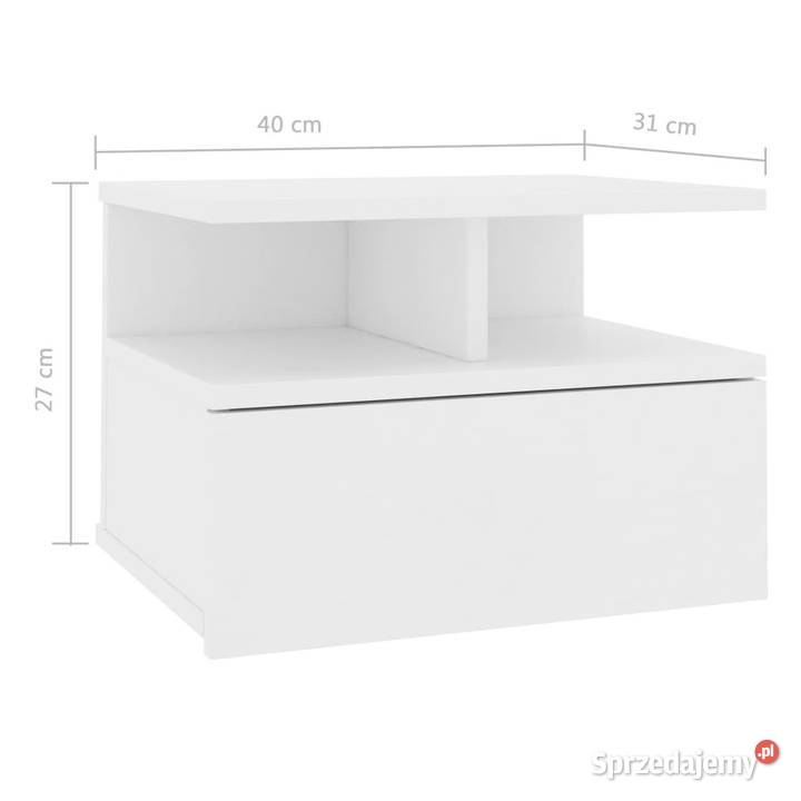 Wiszące szafki nocne 2 białe 40x31x27 WM800406 Warszawa