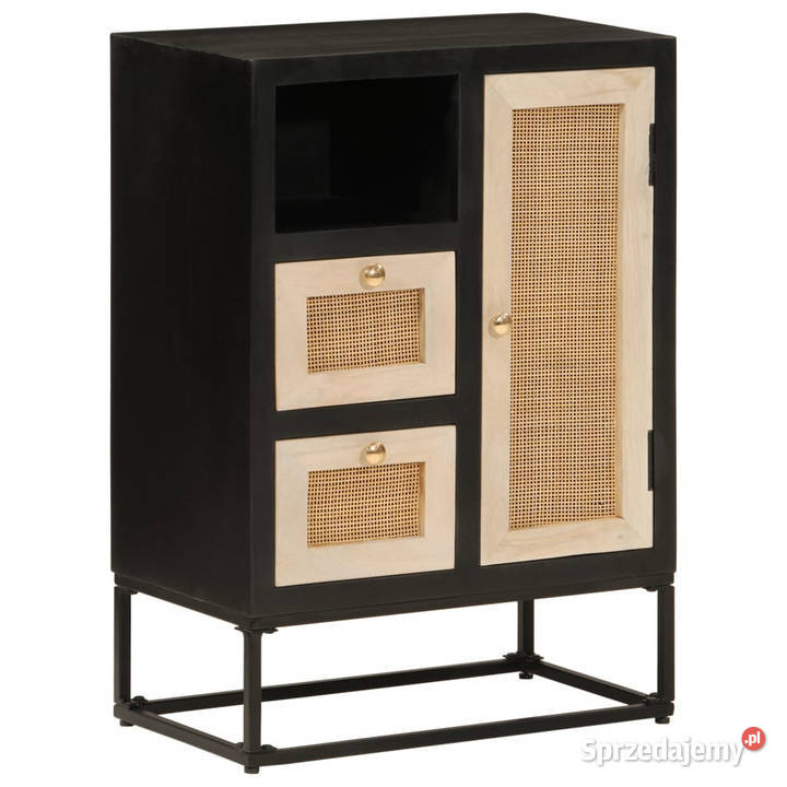 Szafka czarna 55x30x76 lite drewno mango i Warszawa sprzedam