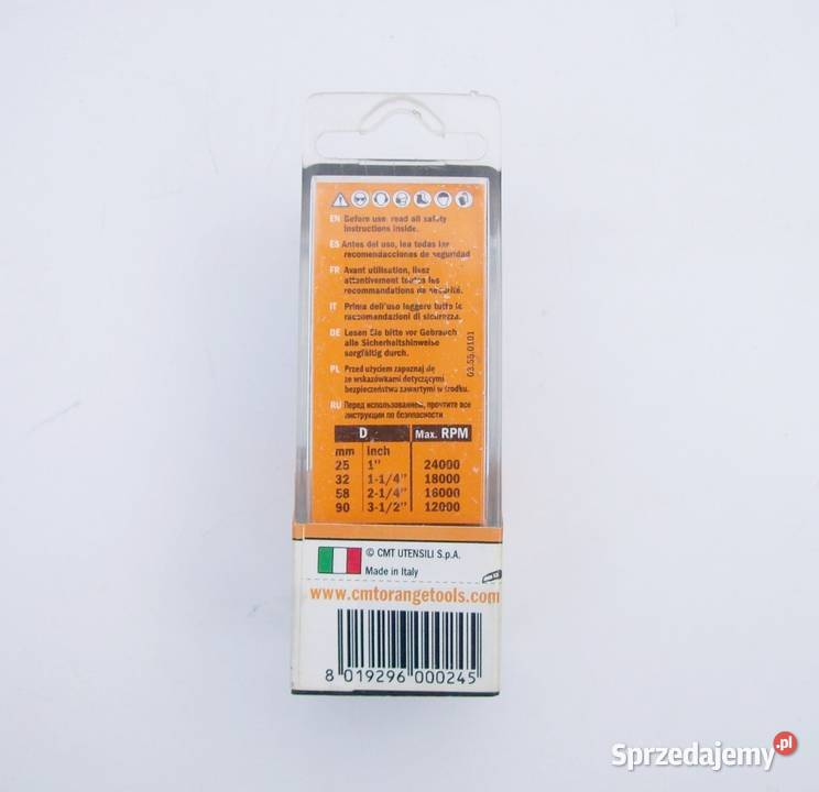 Frez trzpieniowy 8mm prosty do drewna CMT