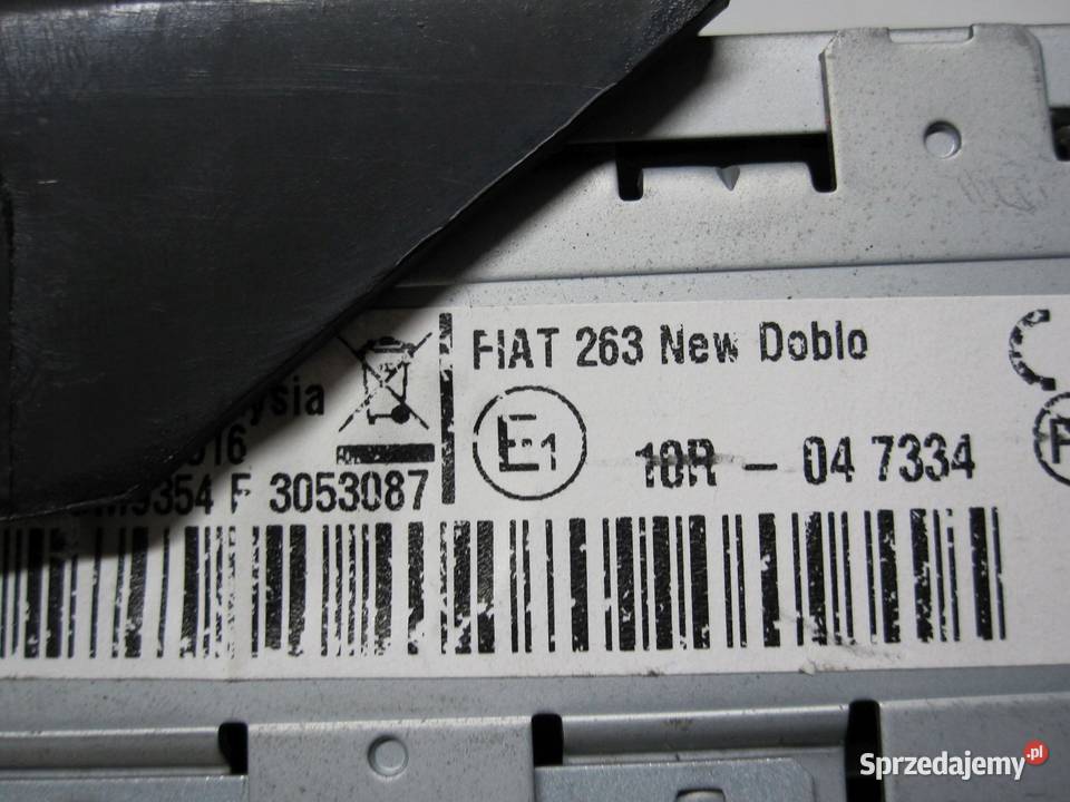 DOBLO II COMBO D LIFT 15r radio CD 7649354516 Części samochodowe