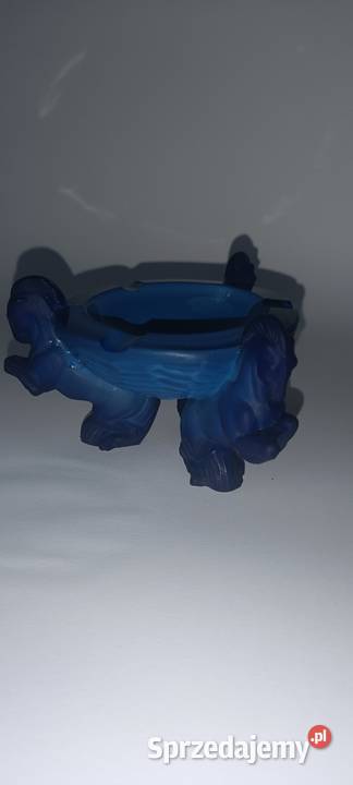 Stare czeskie szkło Styl Art deco lapis lazuli Jastrzębie-Zdrój