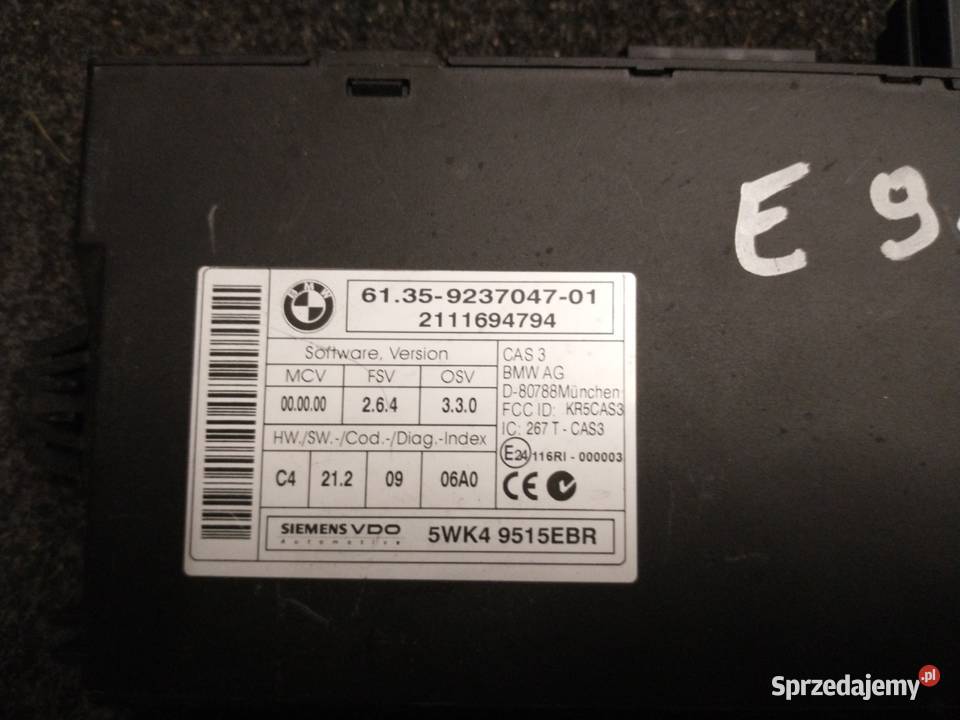 Moduł sterownik CAS BMW E91 20d Nowy Sącz