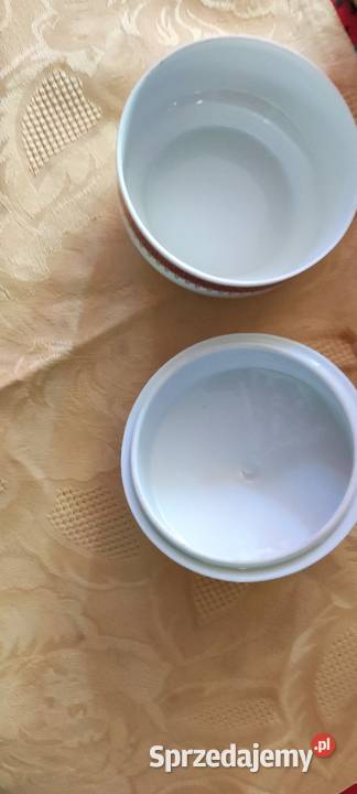 Cukiernica biel bordo złoto porcelana Weimar Wrocław sprzedam
