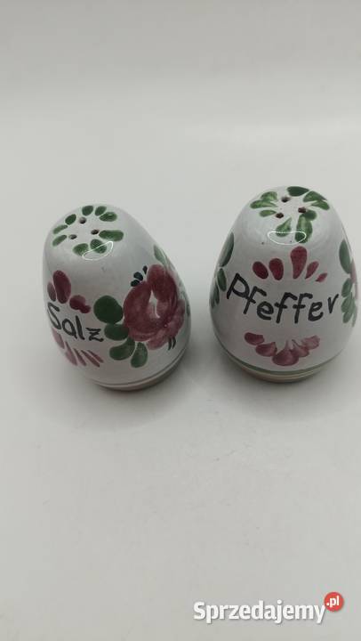 Ceramiczny zestaw na sól i pieprz ręcznie Zamość