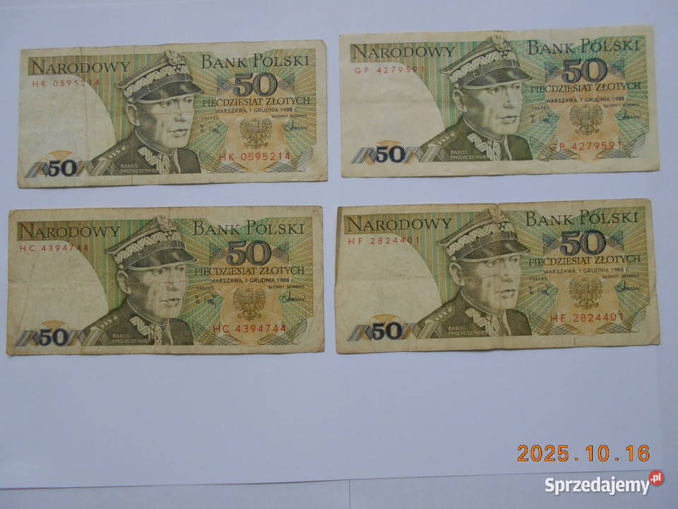 Sprzedam banknoty z PRLu sprzedam