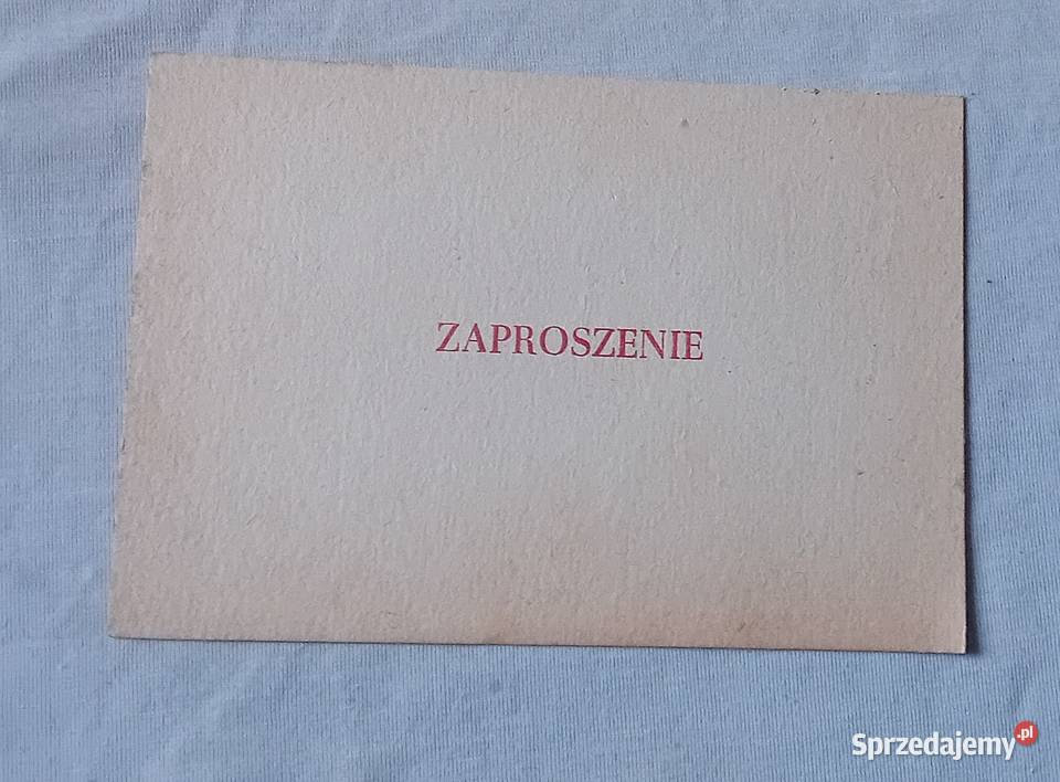 Zaproszenie na zebranie informacyjne PRON 1985 r wielkopolskie