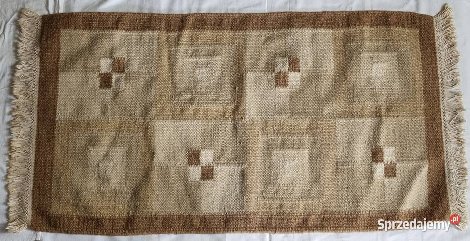 Dywanikchodnik ze zgrzebnej wełny beżowy 1.2m mazowieckie Warszawa
