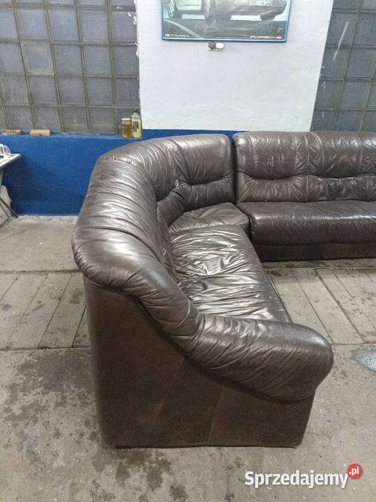 Kanapa narożnik rogówka skóra