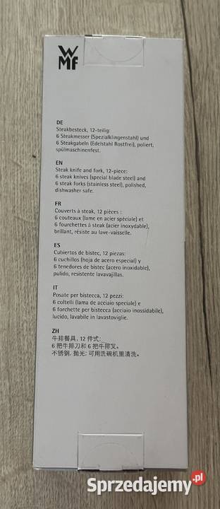 Zestaw sztućców WMF do steków 12 sztuk stal Łódź