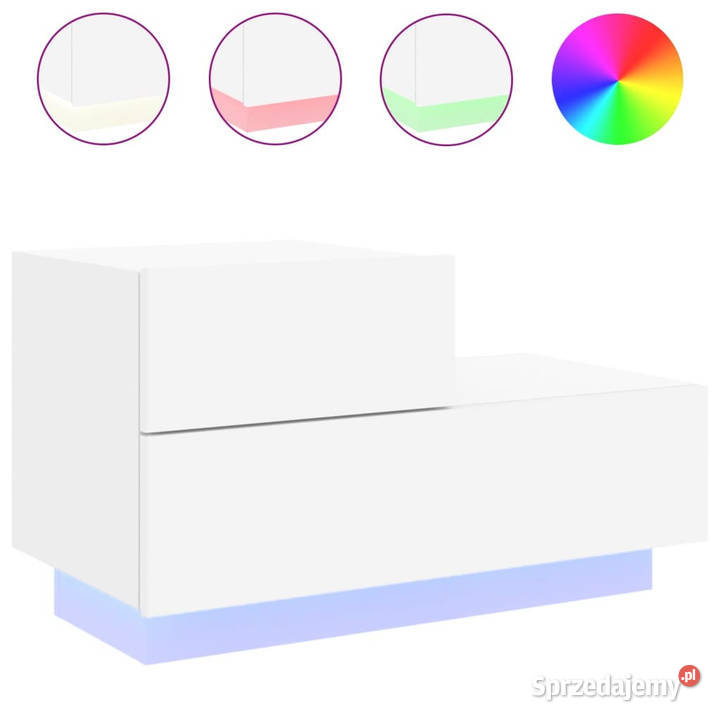 Szafka nocna z oświetleniem LED biała 70x36x405 Nocne Meble Warszawa sprzedam