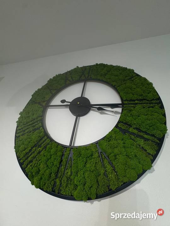 Zegar z mchu loft Zegary mazowieckie sprzedam