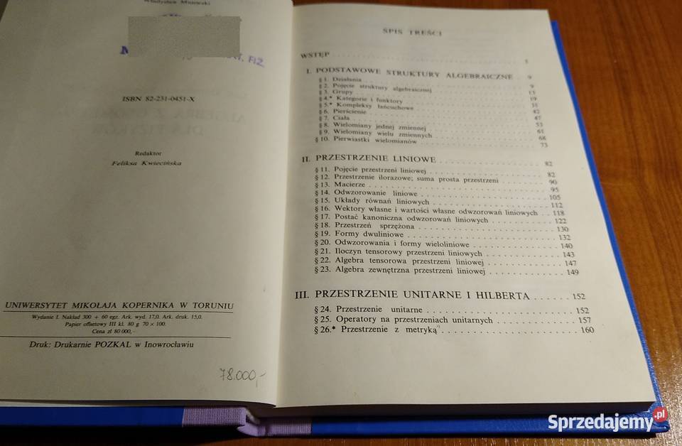 Algebra z geometrią fizyków Lech Górniewicz Gdańsk