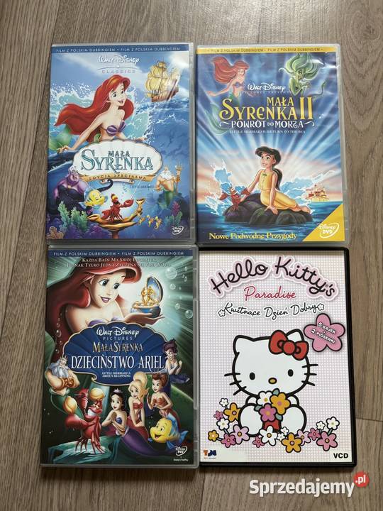 Disney filmy Mała Syrenka Hello Kitty bajki Warszawa
