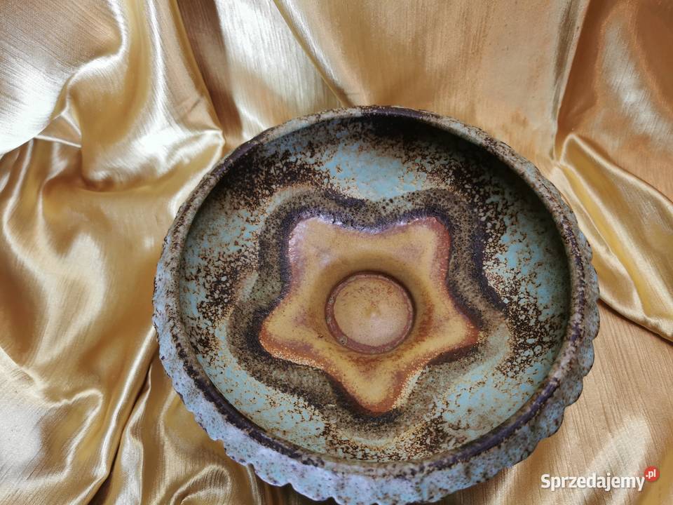 Patera na nodze ceramika lata 60 Lublin