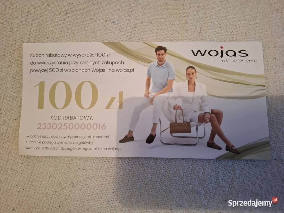 Kupon rabatowy do sklepu Wojas o wartości 100 podlaskie Łomża