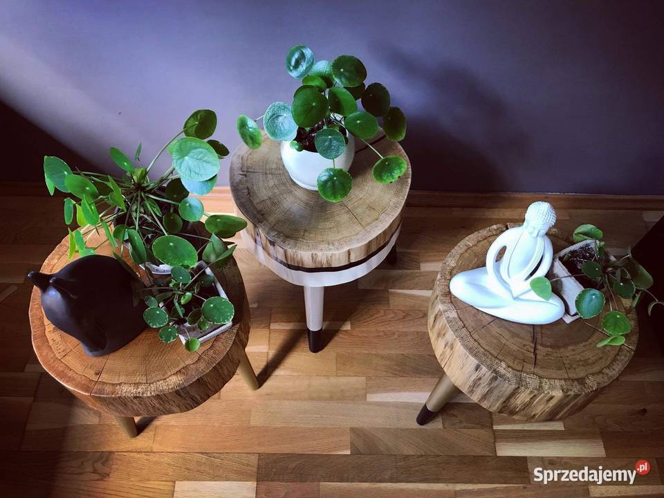 Dębowy stołek dolnośląskie sprzedam