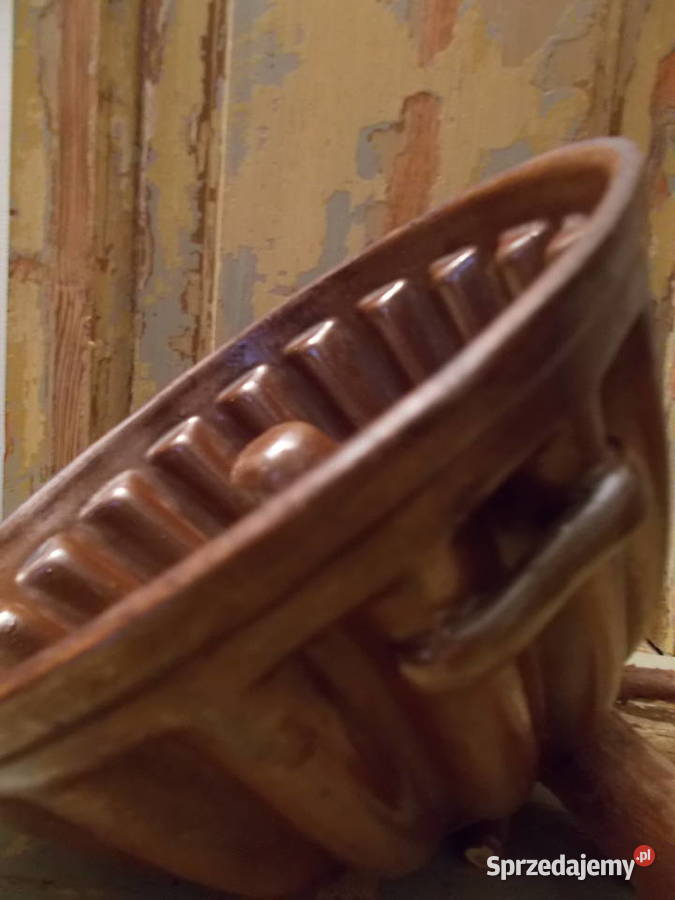 Stara Ceramiczna Forma do Babki Kamionka Bochnia Rękodzieło zachodniopomorskie
