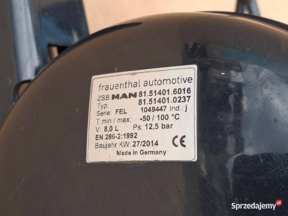 MAN TGX TGS ZBIORNIK POWIETRZA 8L BUTLA lubuskie Bieleń sprzedam