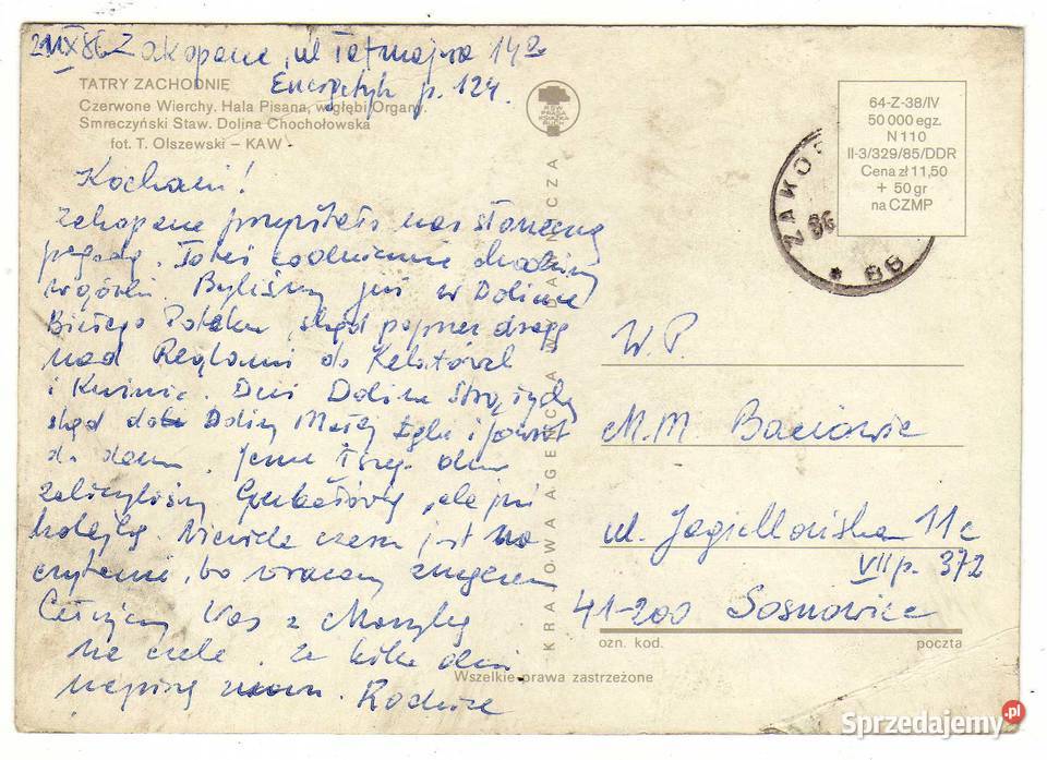 TATRY ZACHODNIE 1 POCZTÓWKA WIELOWIDOKOWA sprzedam