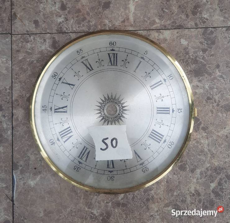 50 Tarcza cyferblat starego zegara ramka szkło wypukłe 147mm