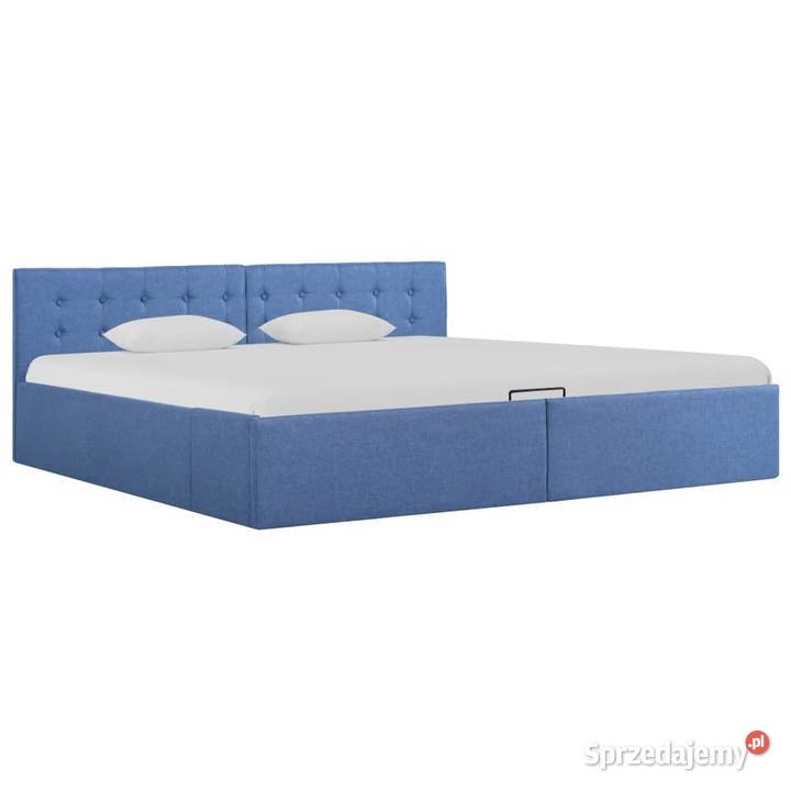vidaXL Rama łóżka z podnośnikiem, niebieska,285587